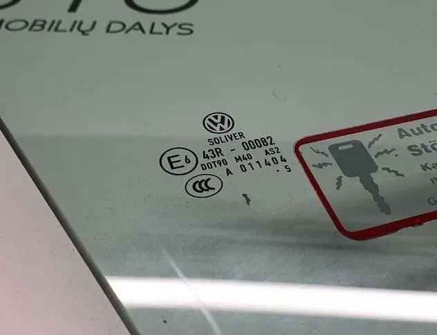 VOLKSWAGEN Passat B7 (2010-2015) Κρύσταλλο Δεξιάς Προσόψεως Πόρτας 43R00082 33955016