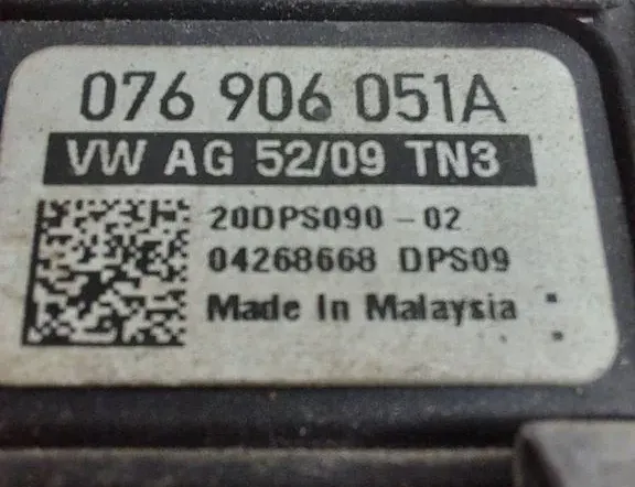 VOLKSWAGEN Golf 6 generation (2008-2015) Αισθητήρας πίεσης DPF 04268668,076906051A,20DPS0900 34973986