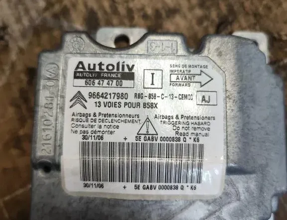 CITROËN C4 Picasso 1 generation (2006-2013) Μονάδα ελέγχου SRS 9664217980,606474700 34894443