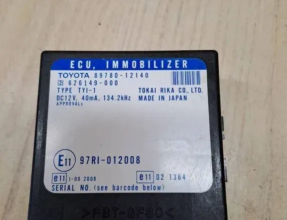 TOYOTA Corolla E120 (2000-2008) Μονάδα ελέγχου immobilizer 626149000,97RI012008,8978012140 34897358