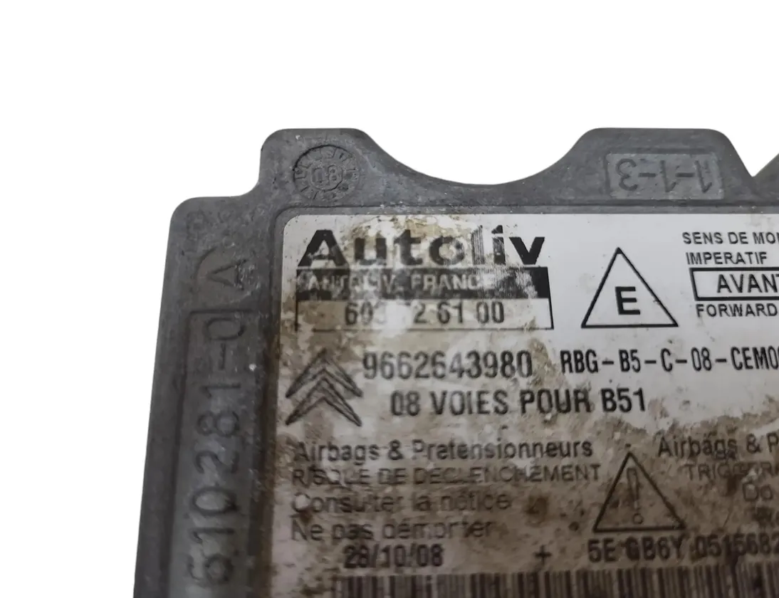 CITROËN C4 Picasso 1 generation (2006-2013) Μονάδα ελέγχου SRS 9662643980 28679119