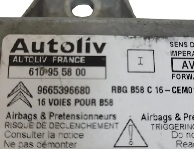 CITROËN C4 Picasso 1 generation (2006-2013) Μονάδα ελέγχου SRS 9665396680 28679195