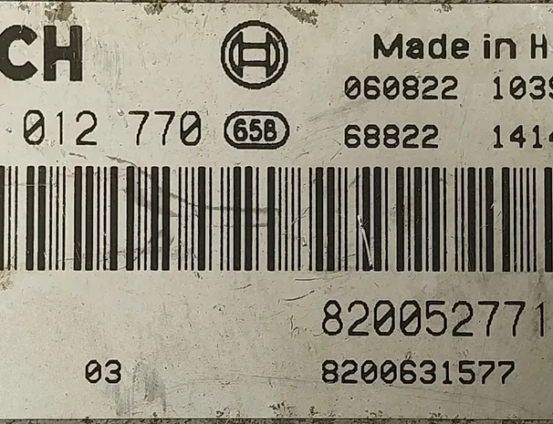 RENAULT Laguna 2 generation (2001-2007) Μονάδα ελέγχου κινητήρα ECU 0281012770,8200527713,1039S11647,8200631577 34801827