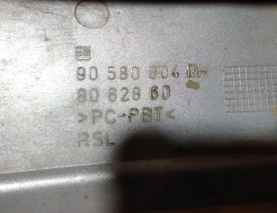 OPEL Zafira A (1999-2003) Πίσω δεξιά επένδυση φανού 90580804 27577997