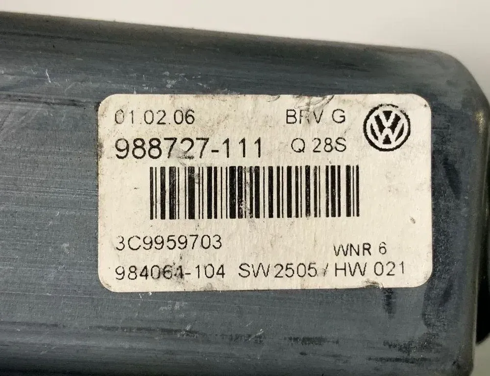 VOLKSWAGEN Passat B7 (2010-2015) Κινητήρας ελέγχου παραθύρου πίσω αριστερών πορτών 3C9959703 30674311