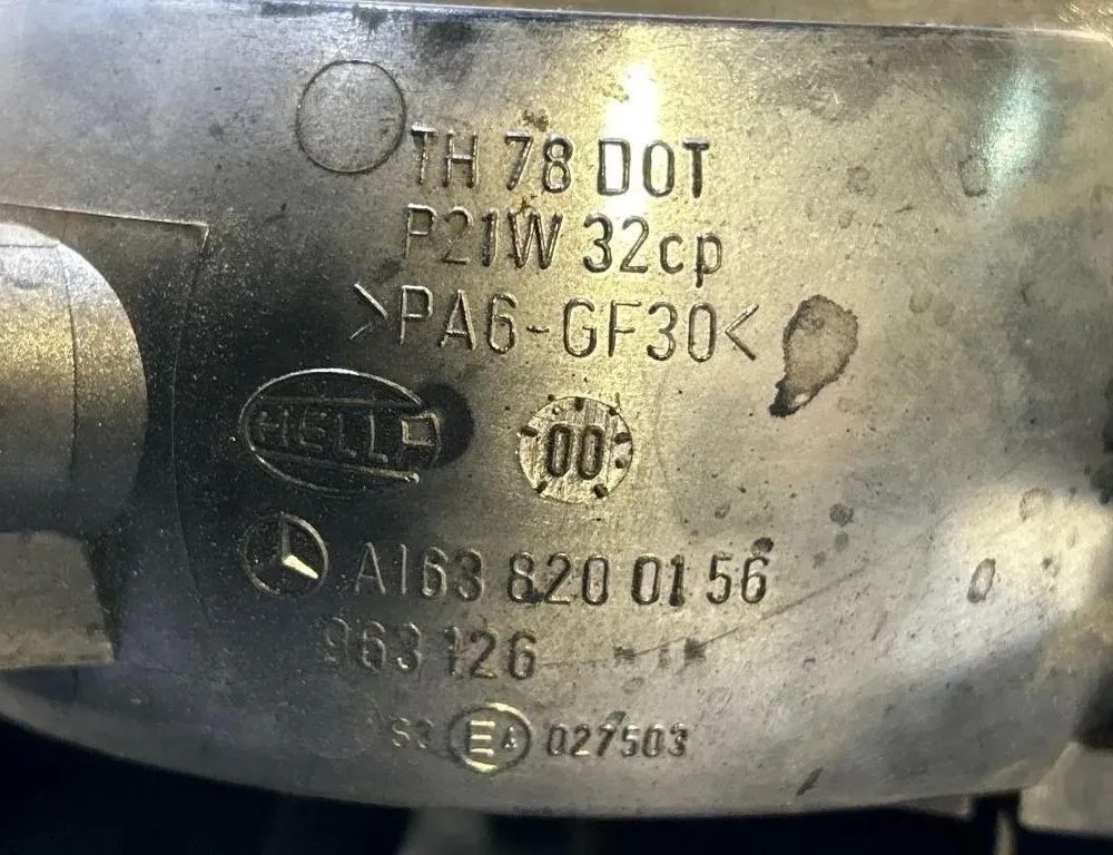 MERCEDES-BENZ M-Class W163 (1997-2005) Φως πίσω καλύμματος TH78D0T,A1638200156,963126 35007242