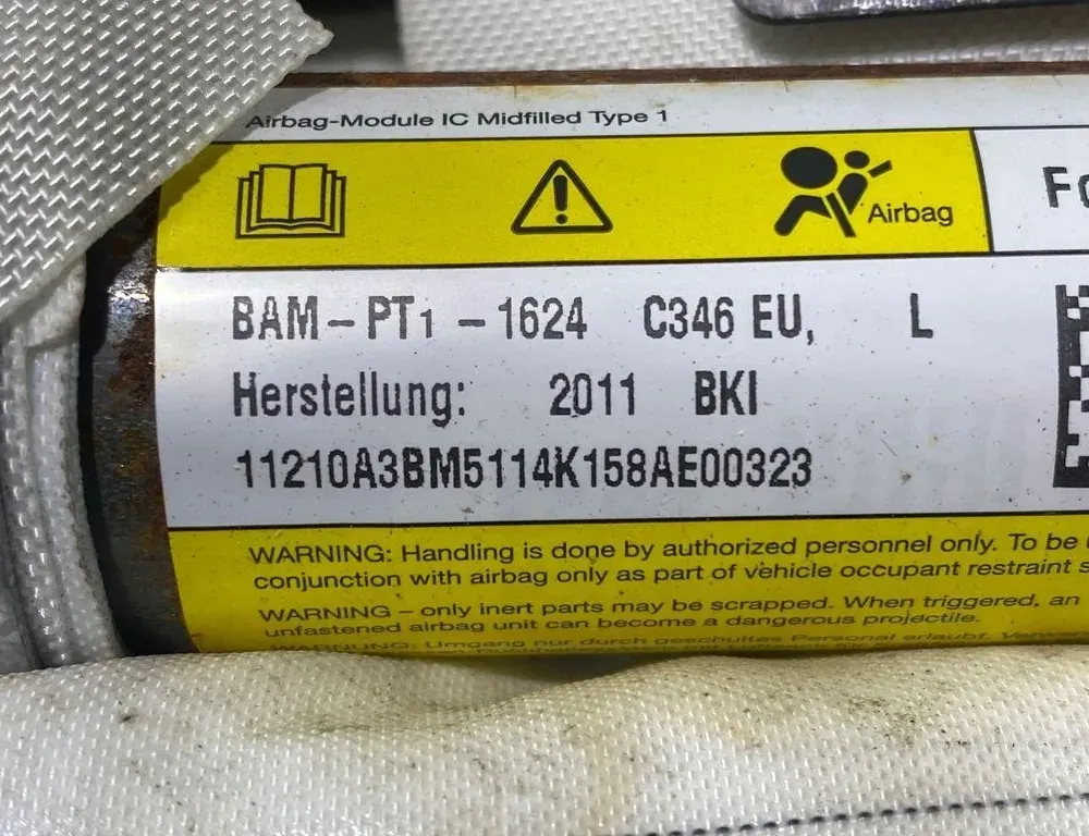 FORD Focus 3 generation (2011-2020) Δεξιά πλευρική αερόσακος οροφής SRS 2011BKL,1624C346,BAMPT11624 35020142