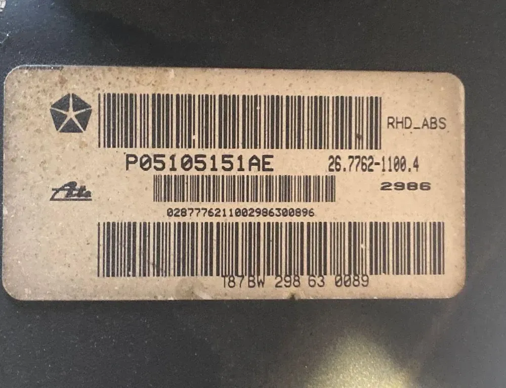 DODGE Caliber 1 generation (2006-2013) Ενισχυτής δισκοπλακών p05105151AE 35015114
