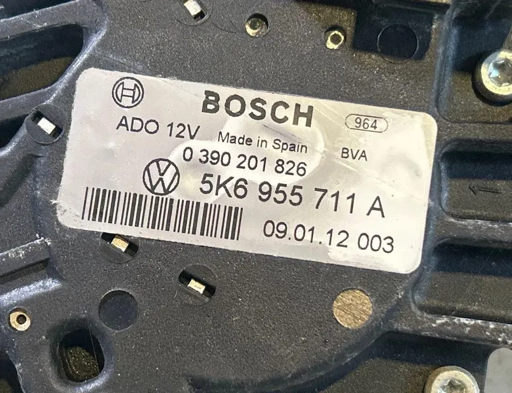 VOLKSWAGEN Golf 6 generation (2008-2015) Μοτέρ υαλοκαθαριστήρα παραθύρου πίσω πόρτας 5K6955711A,0390201826,5K6955711B,090112003 35012156
