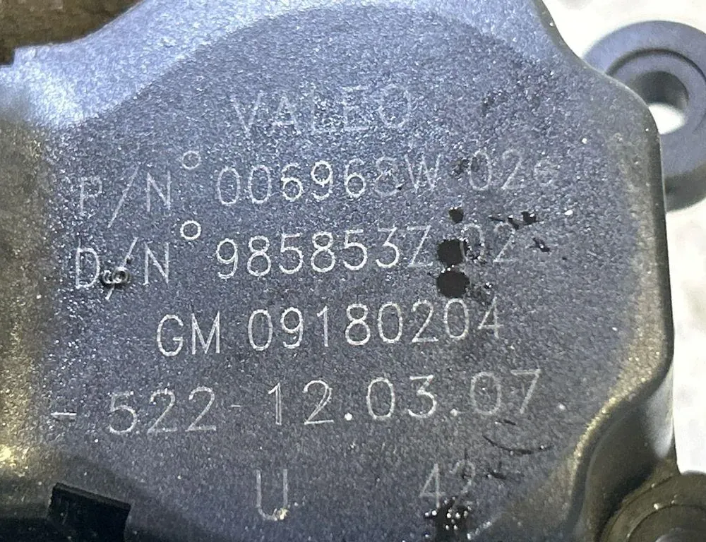 SAAB 9-3 2 generation (2002-2014) Ενεργοποιητής κινητήρα με πτερύγιο θερμαντήρα εσωτερικού χώρου 006968W 35021329